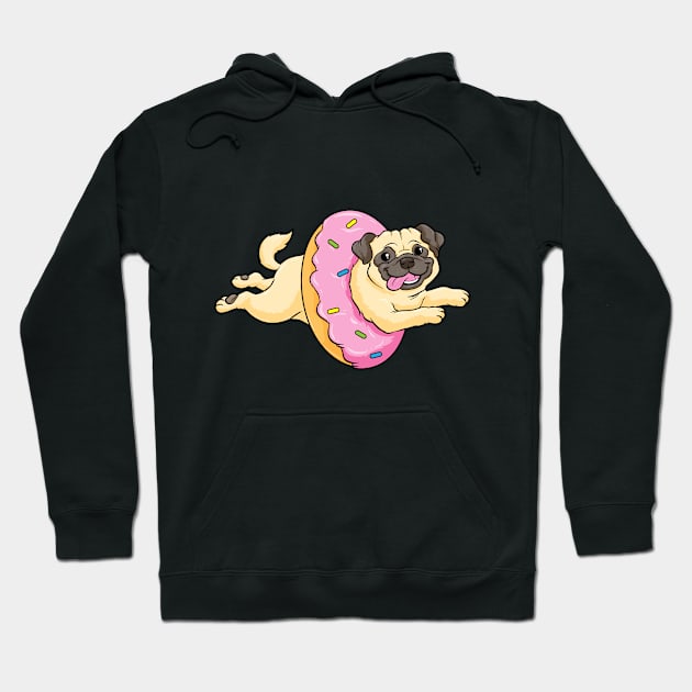 Dog with Sprinkles and Donat Hoodie by Markus Schnabel